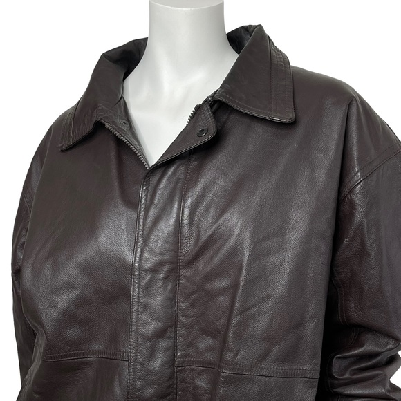 Vintage Brown Leather Jacket - Picture 5 of 15